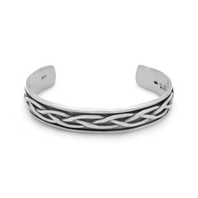 Load image into Gallery viewer, Braided Silver Men&#39;s Cuff
