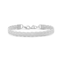 Load image into Gallery viewer, braided sterling silver bracelet, classic, simple, for any outfit
