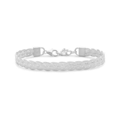 braided sterling silver bracelet, classic, simple, for any outfit