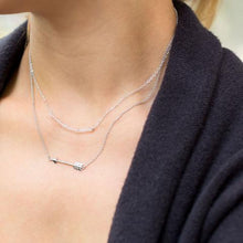 Load image into Gallery viewer, arrow necklace, layering, follow your arrow, delicate, minimalist, boho chic
