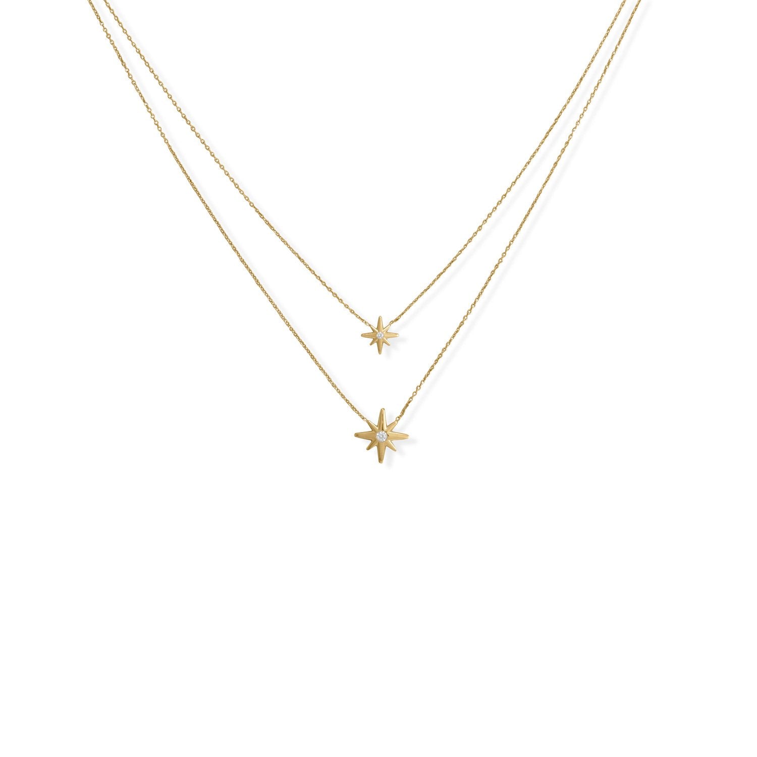 Two Strand Star Necklace