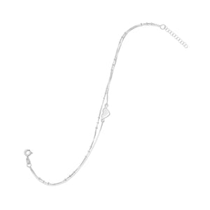 Double Strand Heart Anklet