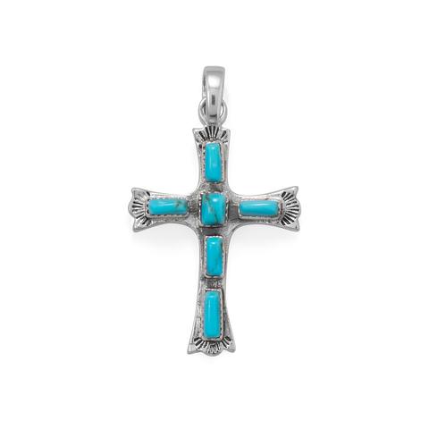 Turquoise Cross Pendant